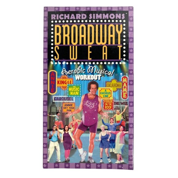 Richard Simmons 3 VHS Sealed Broadway Sweat Blast Off Tone Up Workouts - No Cord - Picture 3 of 14